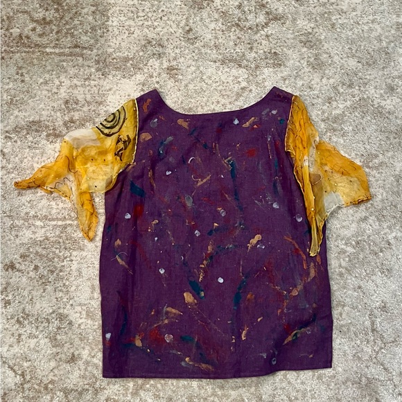 Rabbit designs Size 14. Hand painted. One of a kind top. - Picture 3 of 8